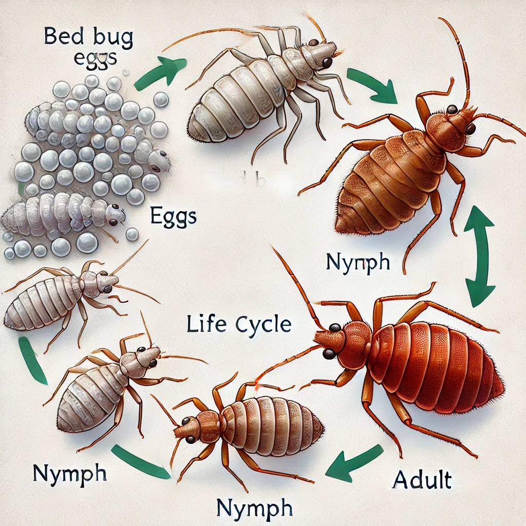 bed bug (Cimex lectularius) life cycle